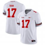 Men's Ohio State Buckeyes #17 Bryson Shaw White Nike NCAA College Football Jersey Jogging IBW8244HX